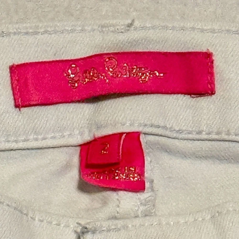 Lilly Pulitzer South Ocean Jeans Sz 2 Frayed Raw Hem Preppy‎ Y2K
